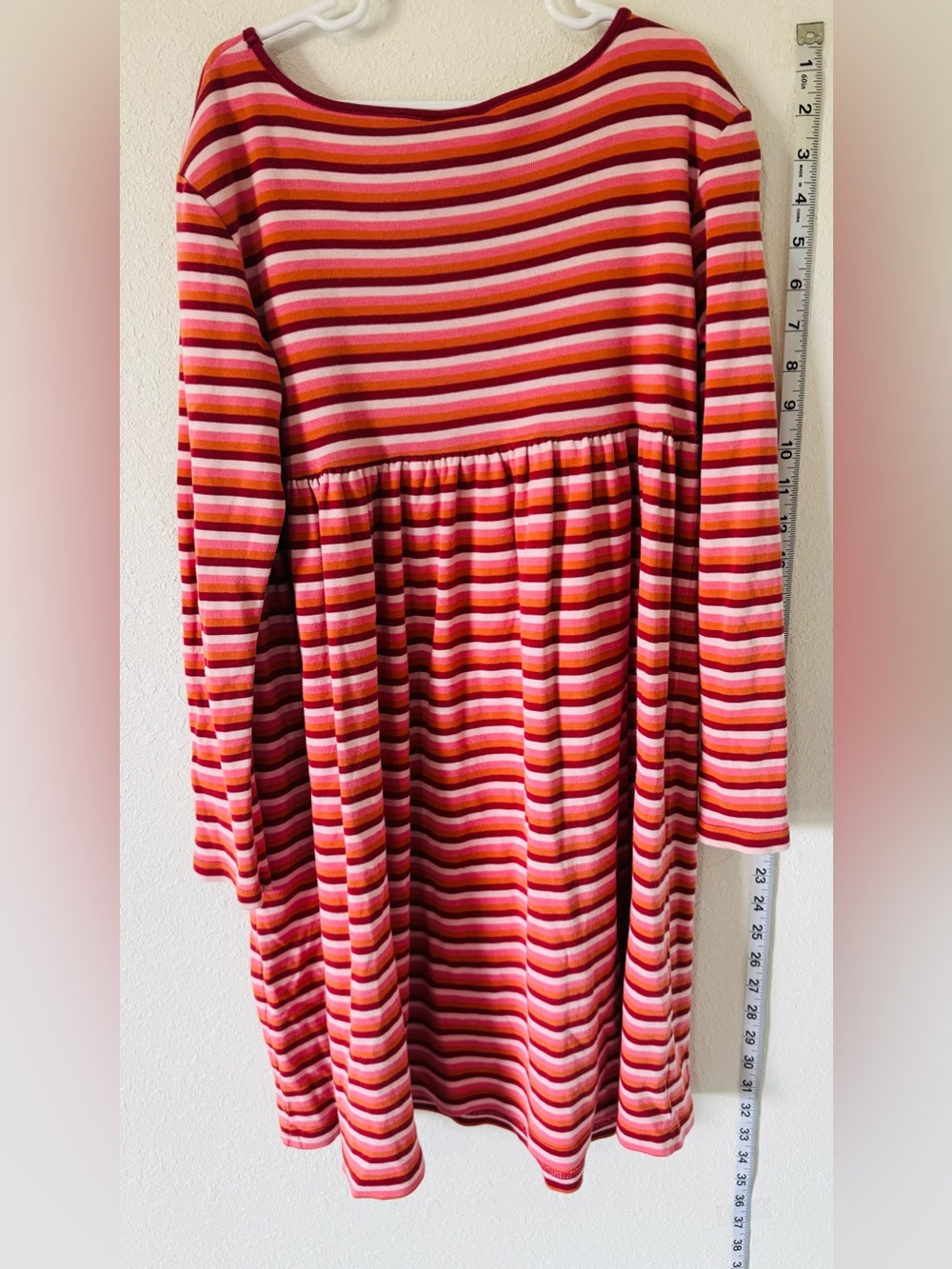Gymboree Red & Pink Striped Skater Dress Size 10 - Picture 2 of 3